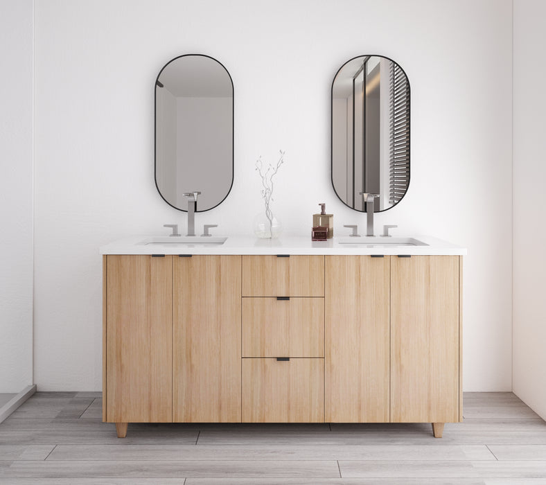Weston 60", White Oak Vanity, Double Sink Weston 60", White Oak Vanity, Double Sink