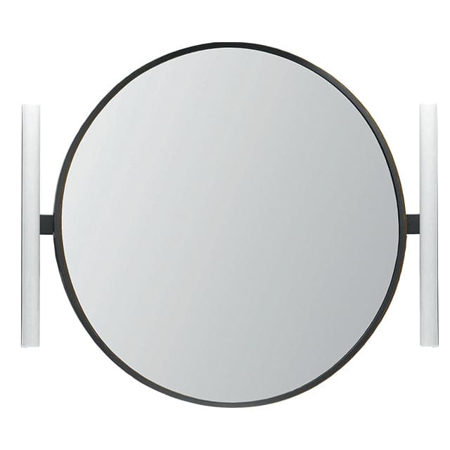 Round Matte Black Mirror with Side LED Strips 30" diameter Round Matte Black Mirror with Side LED Strips 30" diameter