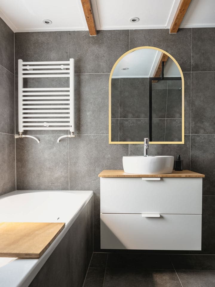 Regent 36", White Oak Vanity, Left Sink Regent 36", White Oak Vanity, Left Sink