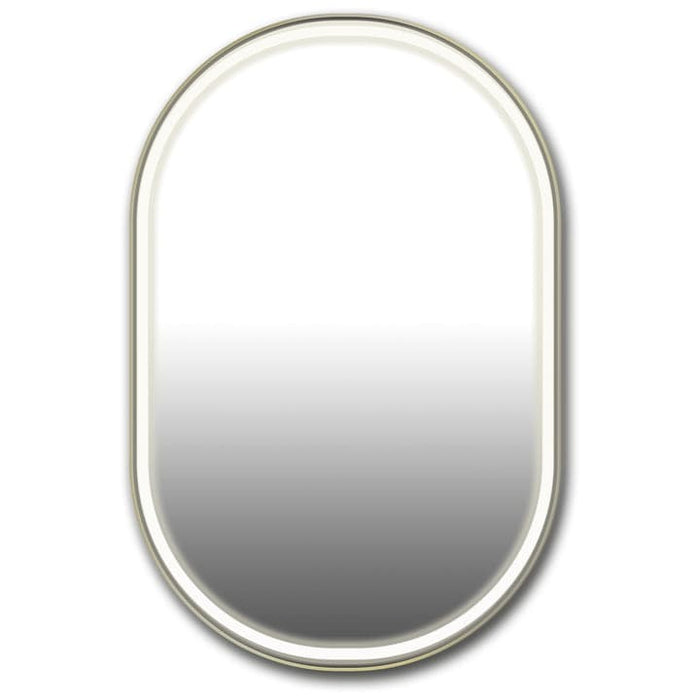 Olaf - 24X36 Framed Oval Mirror With Led Lights Olaf - 24X36 Framed Oval Mirror With Led Lights