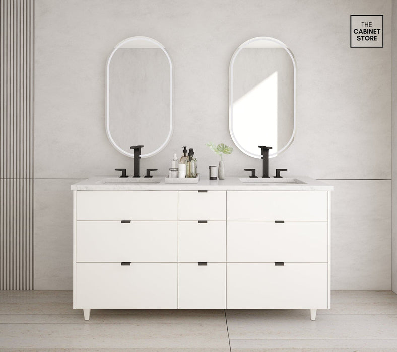 Liberty 60", High-Gloss White Vanity, Double Sink Liberty 60", High-Gloss White Vanity, Double Sink
