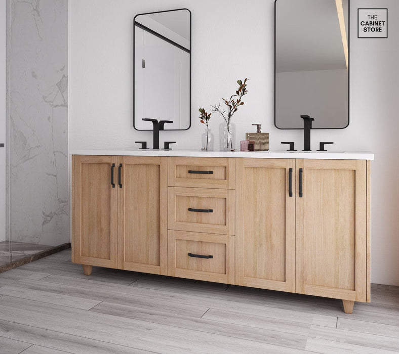 Regent 72", White Oak Vanity, Double Sink Regent 72", White Oak Vanity, Double Sink