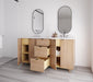 Weston 60", White Oak Vanity, Double Sink