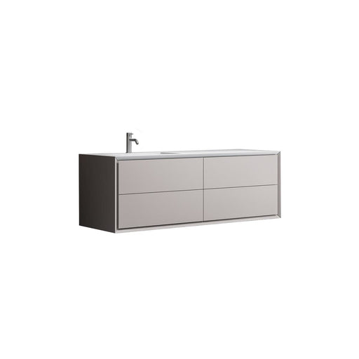 Ilanka 60’’ - Suspended Vanity 4 Drawers Matte White