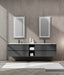 Imane 72’’ - Suspended Vanity 4 Drawers Dark Gray