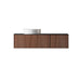 Ingrid 48’’ - Suspended Vanity 2 Drawers Wood Slat