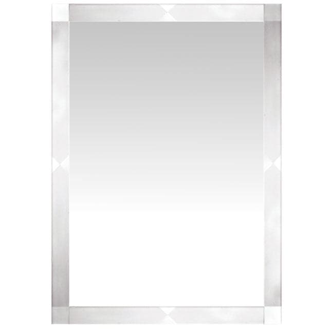 Melanie Mirror with Etched Frame Featuring Squares and Triangles - 23 5/8" x 31 1/2"