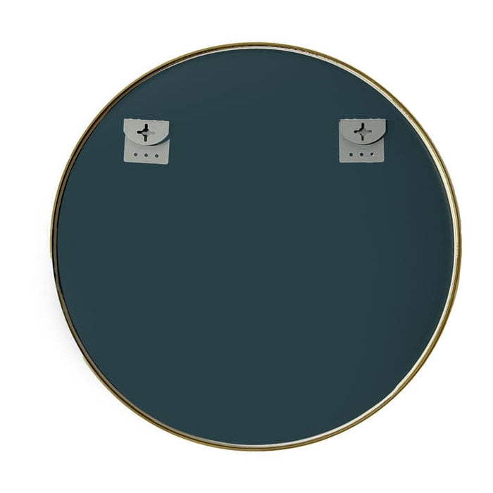 Ophelie 30 - Brushed Brass (Gold) framed Round Mirror