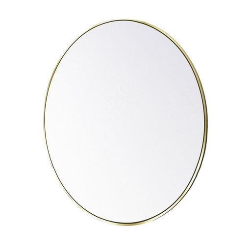 Ophelie 30 - Brushed Brass (Gold) framed Round Mirror