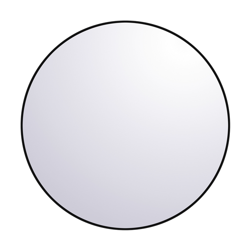 Owen 36 Bk - 36 Matte Black Framed Round Mirror With Led Lights