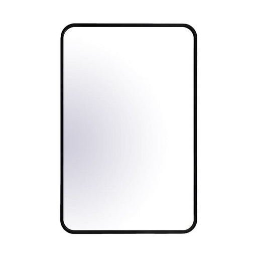 Osanna - 20X30 Matte Black Framed Rectangular Mirror With Round Corner