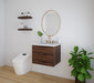 Broadview 24" Slim Wall Mount Black Walnut Vanity