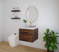 Broadview 24" Slim Wall Mount Black Walnut Vanity