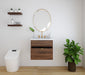 Broadview 24" Slim Wall Mount Black Walnut Vanity