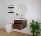 Broadview 24" Slim Wall Mount Black Walnut Vanity