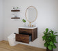 Broadview 24" Slim Wall Mount Black Walnut Vanity