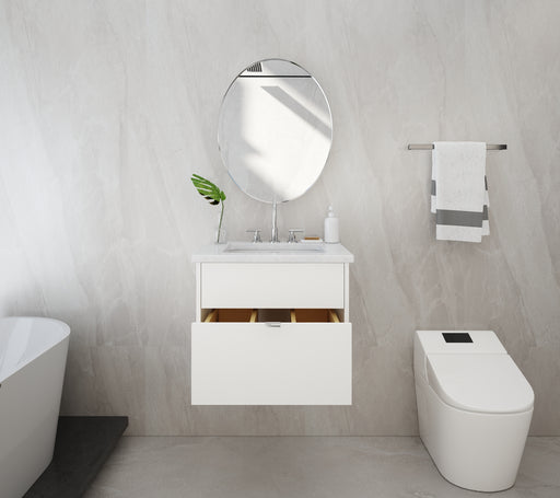 Liberty 24" Slim Wall Mount White Acrylic Vanity