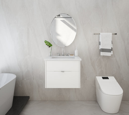 Liberty 24" Slim Wall Mount White Acrylic Vanity