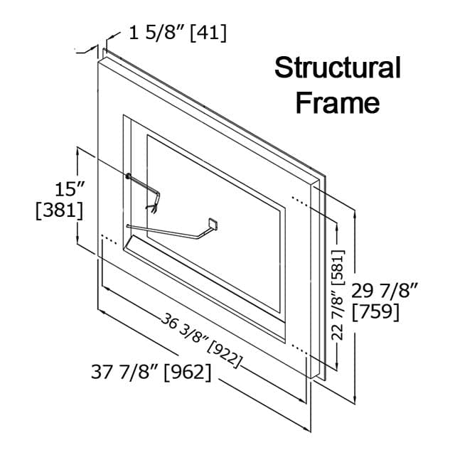 Insert Side Edge LED Lighting with Anti-fog - 39 1/2" x 31 1/2"