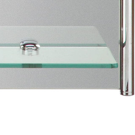 Melanie Rectangle Mirror with Side Tubular Chrome Accents - 21 5/8" x 19 1/2"