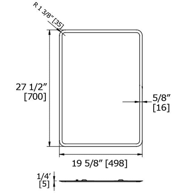 Melanie Classic Square Mirror - 19 5/8" x 27 1/2"