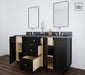 Riverdale 60", Blackened Oak Vanity, Double Sink