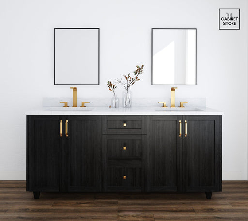 Riverdale 72", Blackened Oak Vanity, Double Sink