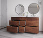 Broadview 60", Black Walnut Vanity, Double Sink