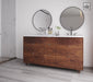 Broadview 60", Black Walnut Vanity, Double Sink