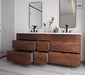 Broadview 72", Black Walnut Vanity, Double Sink