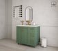 Kingsway 36", Sage Green Vanity, Left Sink