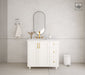 Kingsway 36", Simply White Vanity, Left Sink