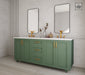 Kingsway 72", Sage Green Vanity, Double Sink