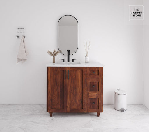 Parkdale 36", Walnut Vanity, Left Sink