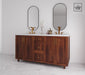 Parkdale 60", Walnut Vanity, Double Sink