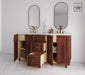 Parkdale 60", Walnut Vanity, Double Sink