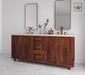 Parkdale 72", Walnut Vanity, Double Sink