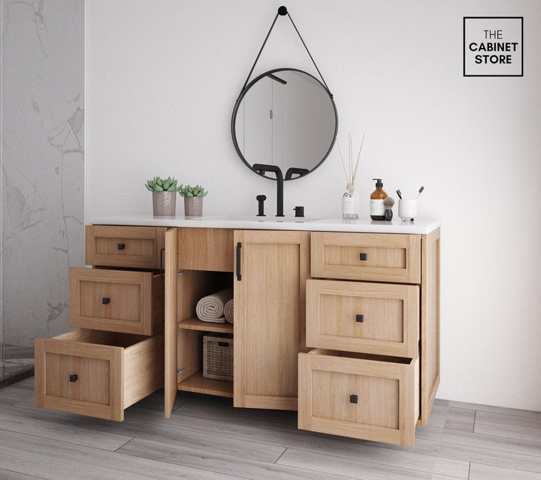 Regent 60", White Oak Vanity