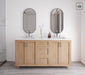 Regent 60", White Oak Vanity, Double Sink