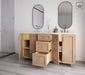 Regent 60", White Oak Vanity, Double Sink