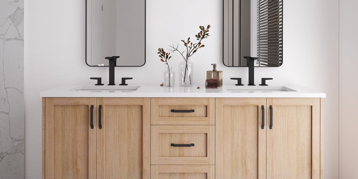 White oak vanity clearance 72