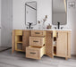 Regent 72", White Oak Vanity, Double Sink