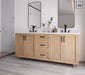 Regent 72", White Oak Vanity, Double Sink