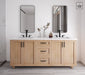 Regent 72", White Oak Vanity, Double Sink